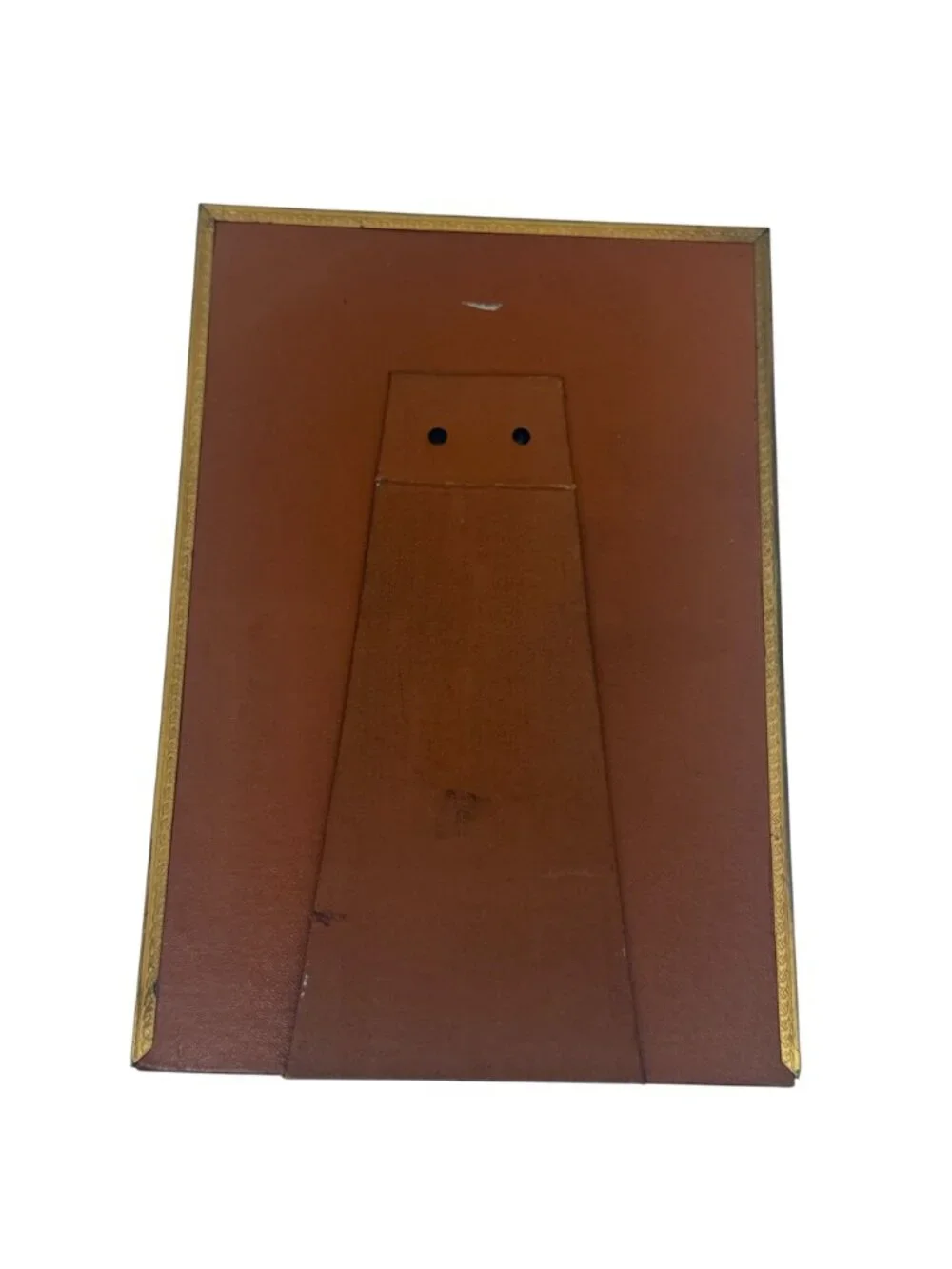 Vintage Gold Metal Picture Frame Tabletop Easel Back 7x10 Photo Regency